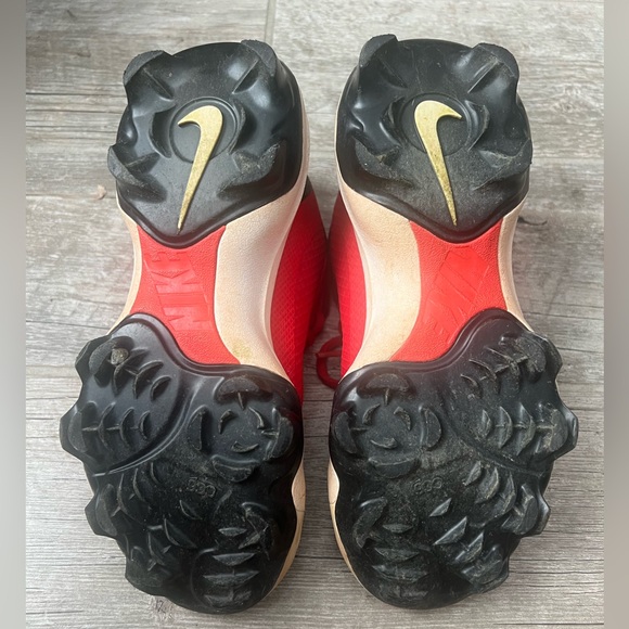 Nike Force Trout Kids Baseball Cleats Red Black White Size 3Y - Picture 2 of 6